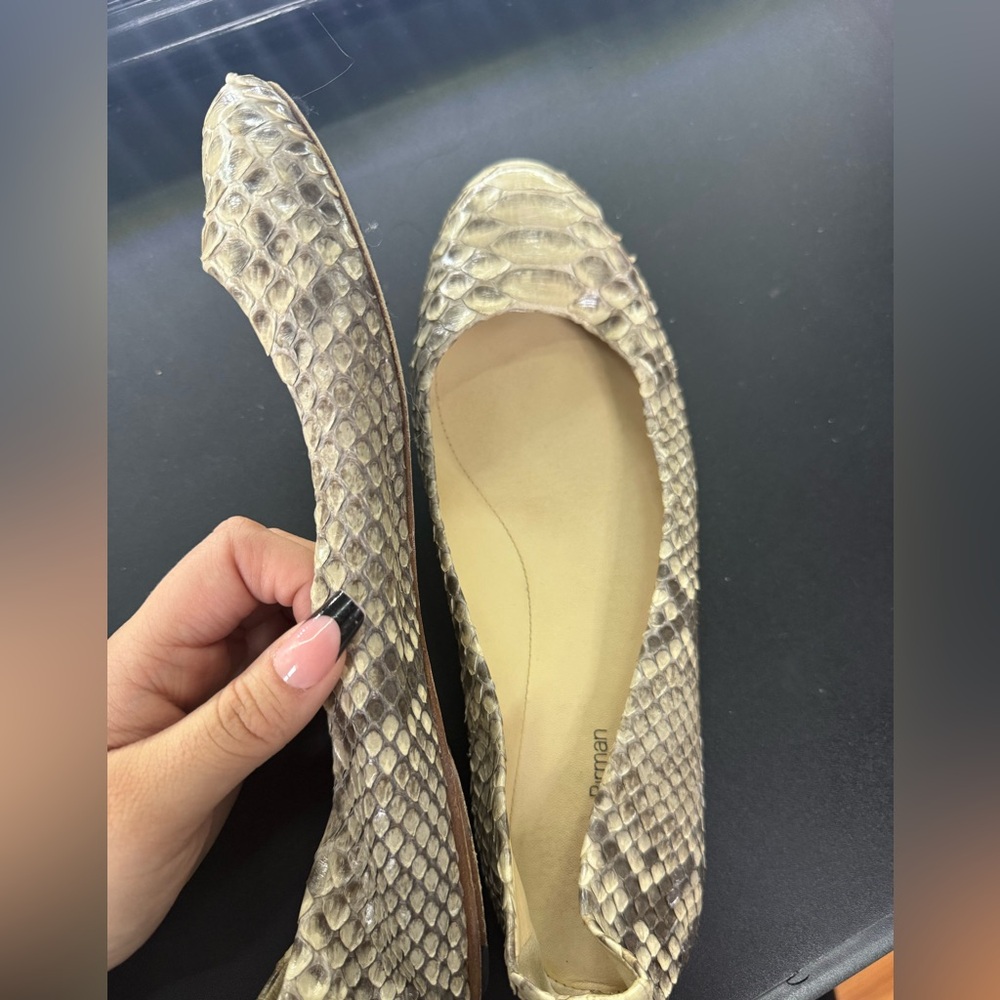 Alexandre Birman Snake Skin Flats